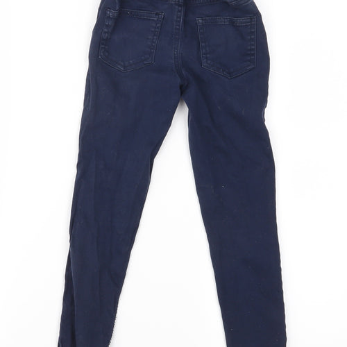 Denim & Co. Girls Black  Denim Skinny Jeans Size 5-6 Years - Distressed