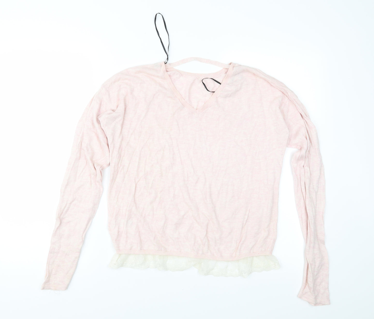 H&M Girls Pink  Knit Pullover Jumper Size 15 Years