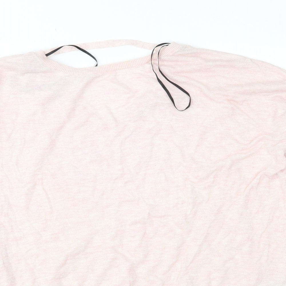 H&M Girls Pink  Knit Pullover Jumper Size 15 Years