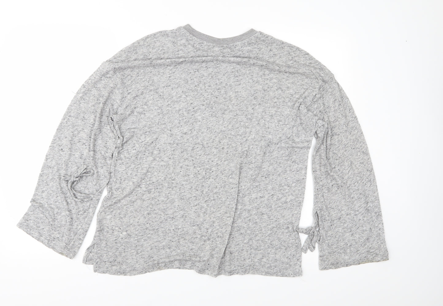 Topshop Womens Grey  Jersey Basic Blouse Size 10