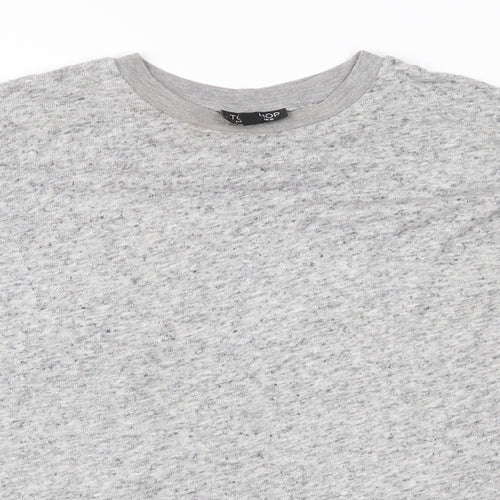 Topshop Womens Grey  Jersey Basic Blouse Size 10