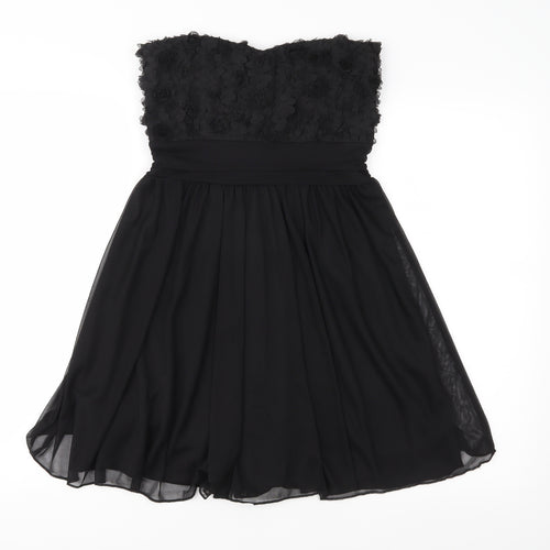 Jane Norman Womens Black  Mesh Fit & Flare  Size 10
