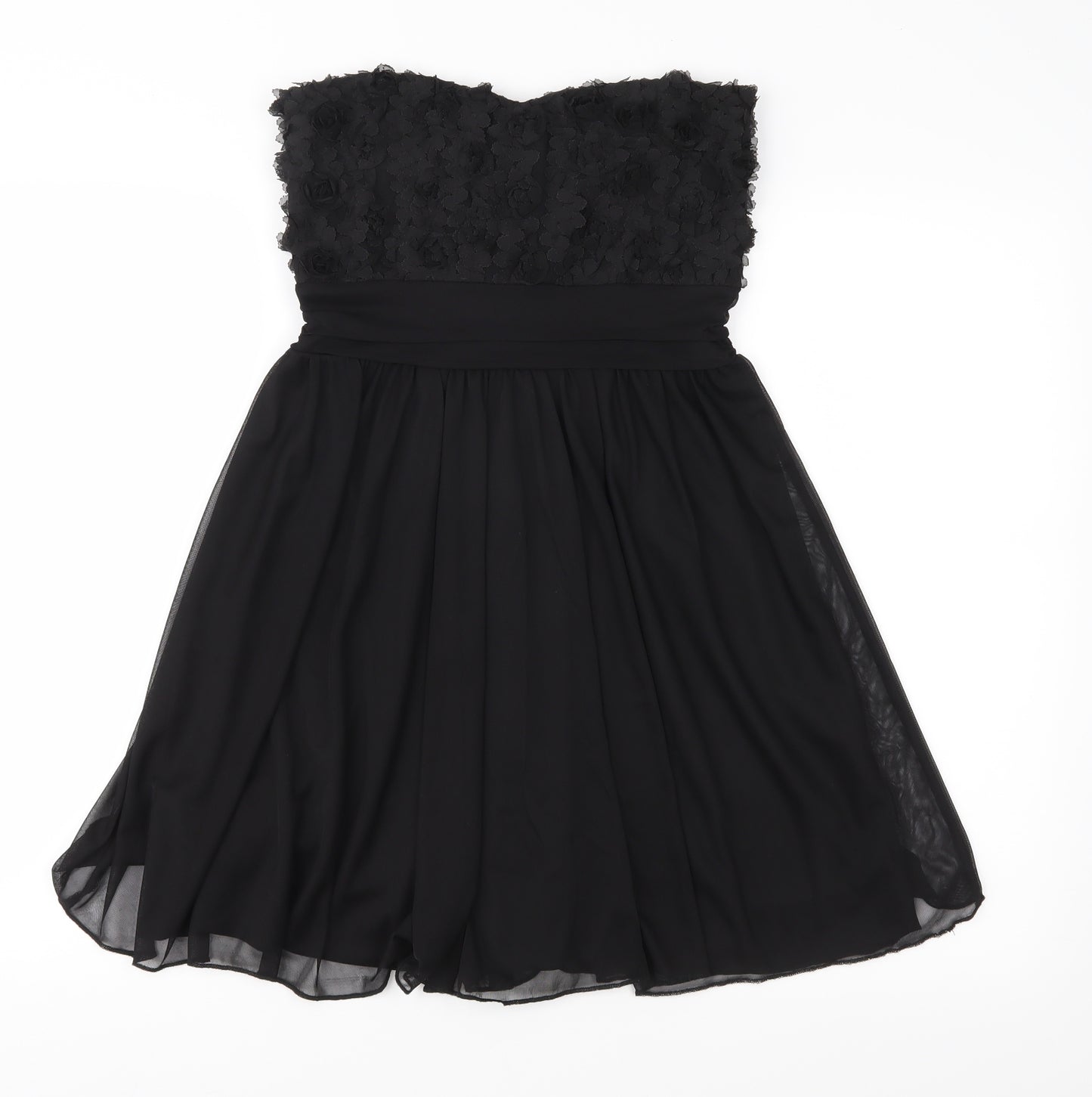 Jane Norman Womens Black  Mesh Fit & Flare  Size 10