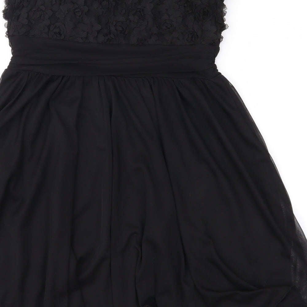 Jane Norman Womens Black  Mesh Fit & Flare  Size 10