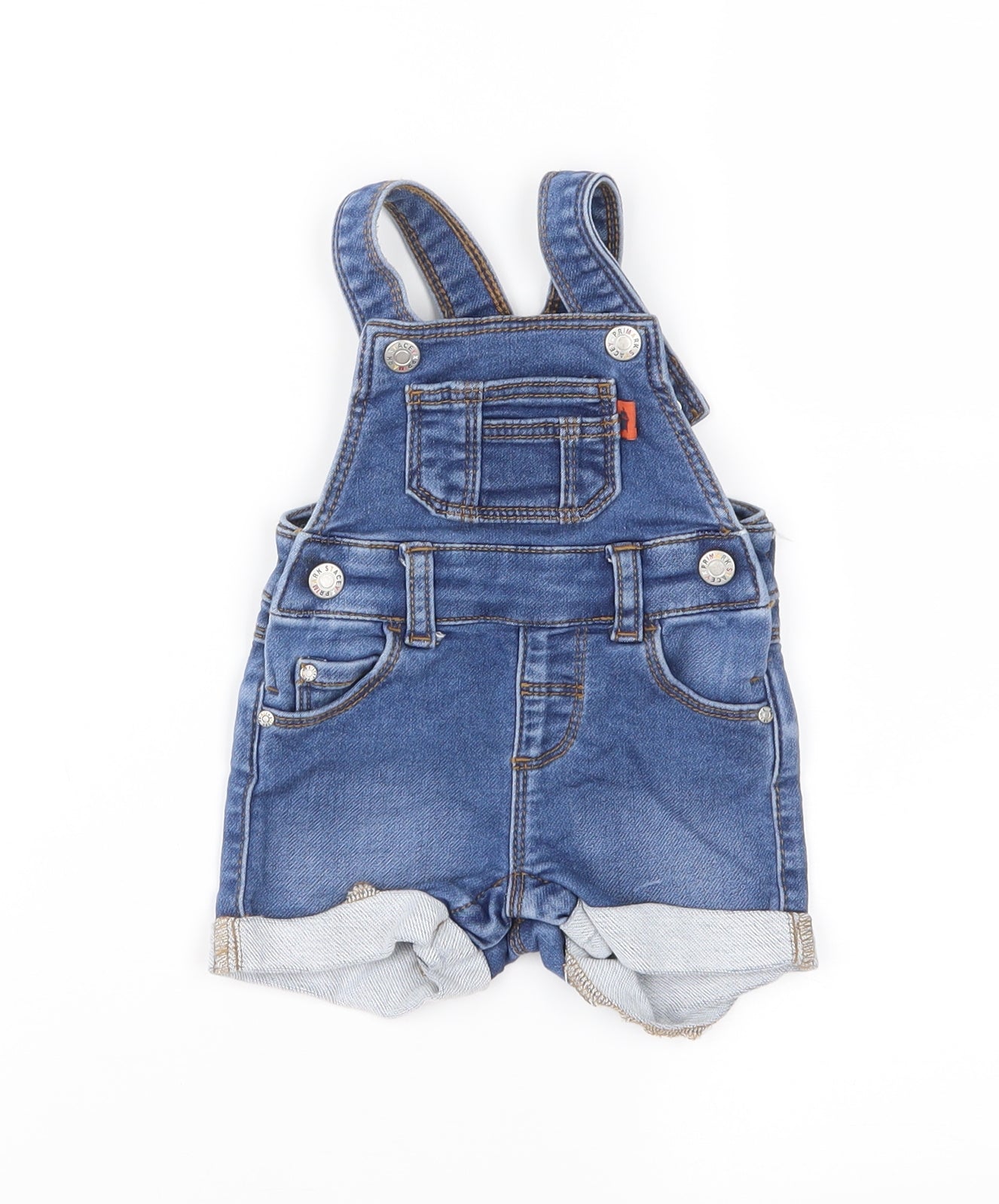 Primark Girls Blue  Denim Dungaree One-Piece Size 3-6 Months