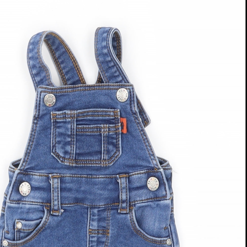 Primark Girls Blue  Denim Dungaree One-Piece Size 3-6 Months