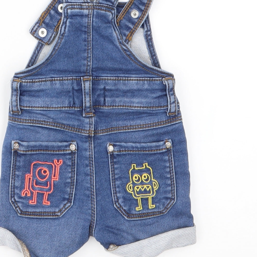 Primark Girls Blue  Denim Dungaree One-Piece Size 3-6 Months
