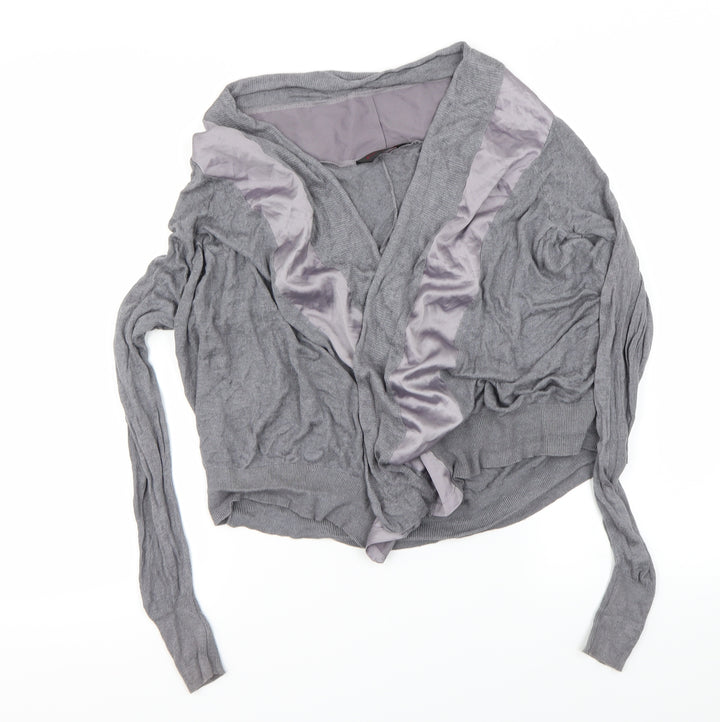 Miss Selfridge Womens Grey Cardigan Jumper Size 8