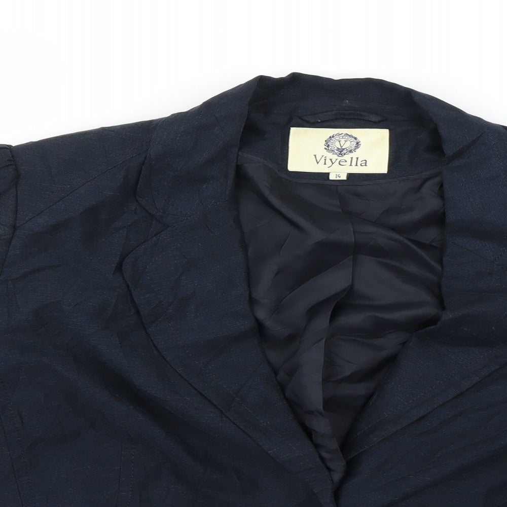 Viyella Womens Blue   Jacket Blazer Size 14