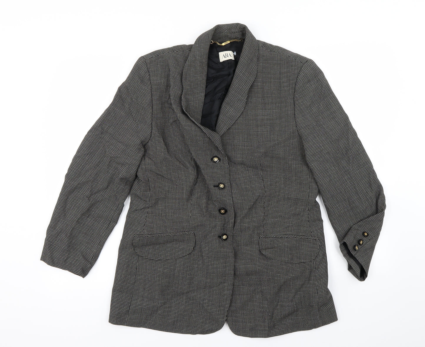 ara Womens Brown Ikat  Jacket Blazer Size 14
