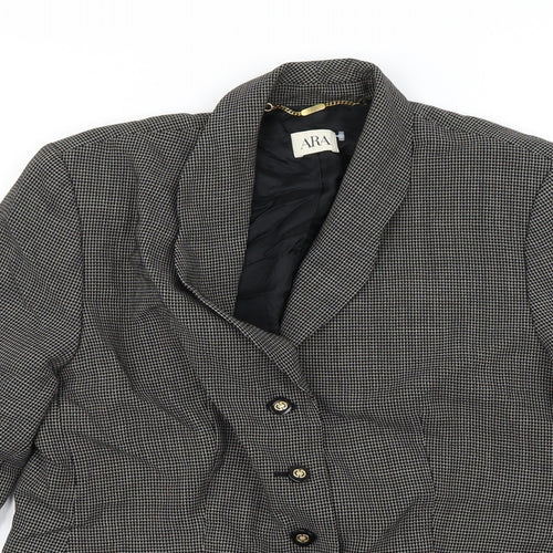 ara Womens Brown Ikat  Jacket Blazer Size 14