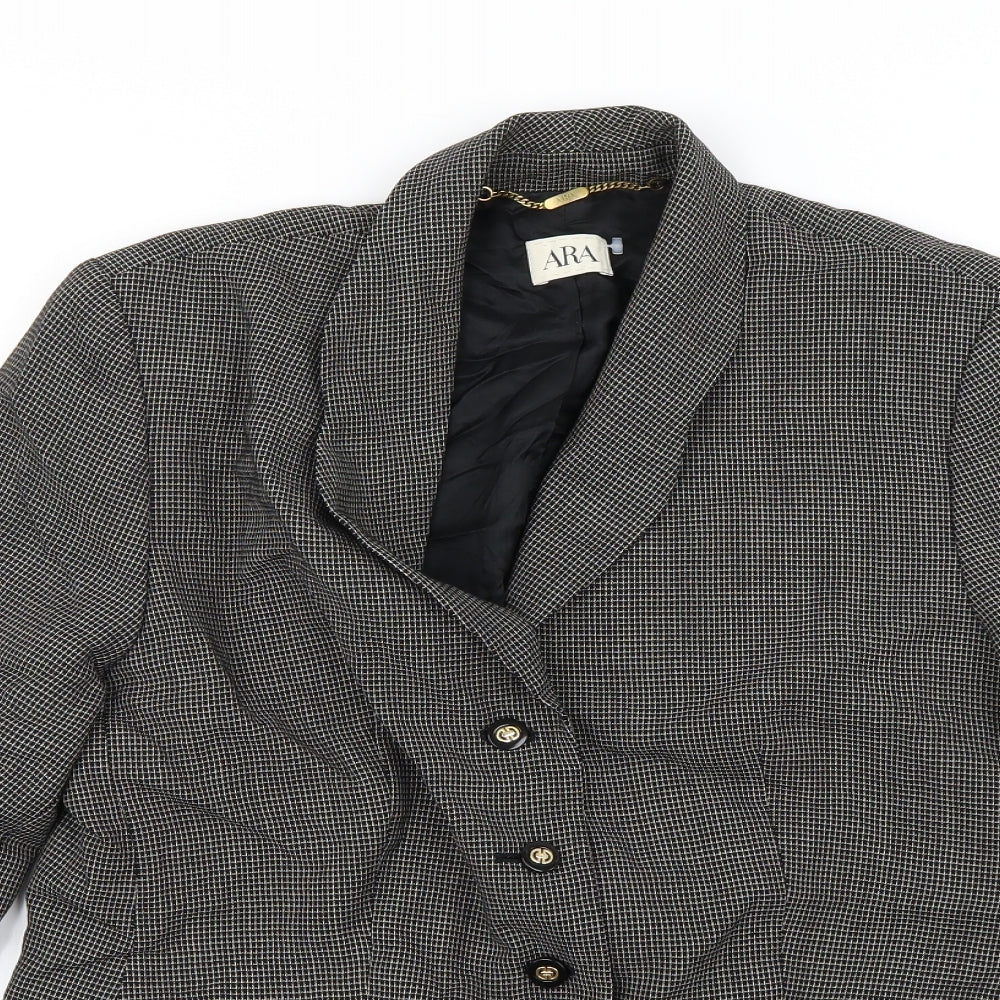 ara Womens Brown Ikat  Jacket Blazer Size 14