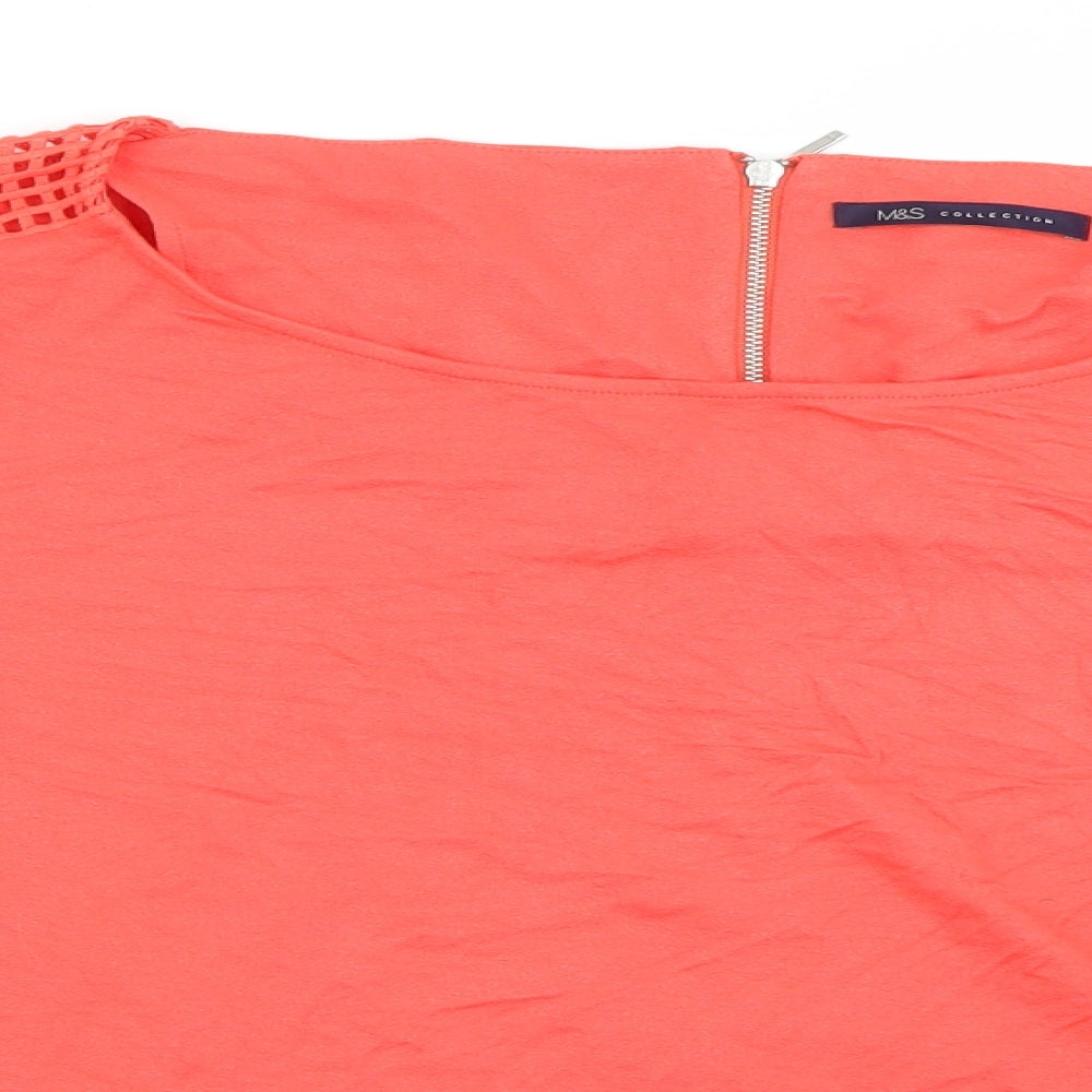 Marks and Spencer Womens Red   Basic Blouse Size 18