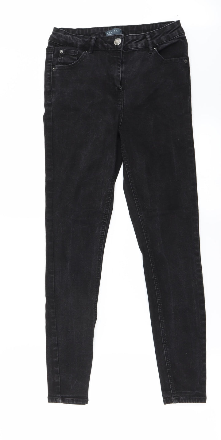 Papaya Womens Black Straight Jeans Size 10 L25 in