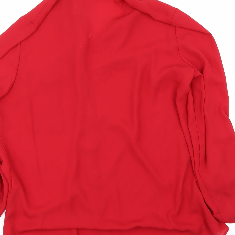Dorothy Perkins Womens Red   Basic Button-Up Size 14
