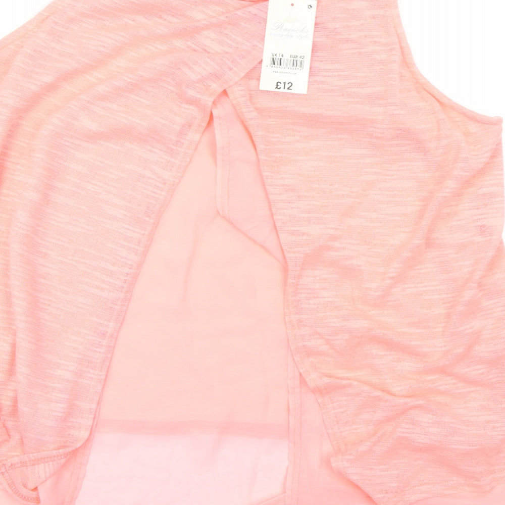 Peacocks Womens Orange   Basic Blouse Size 14