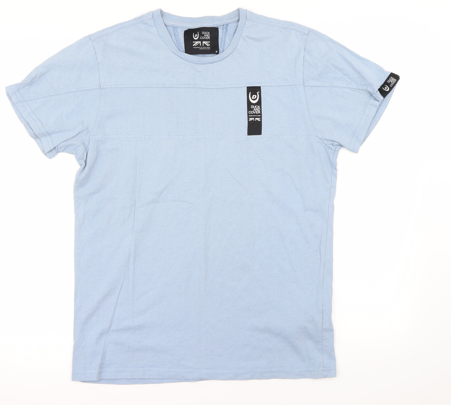 Duck and Cover Mens Blue    T-Shirt Size M