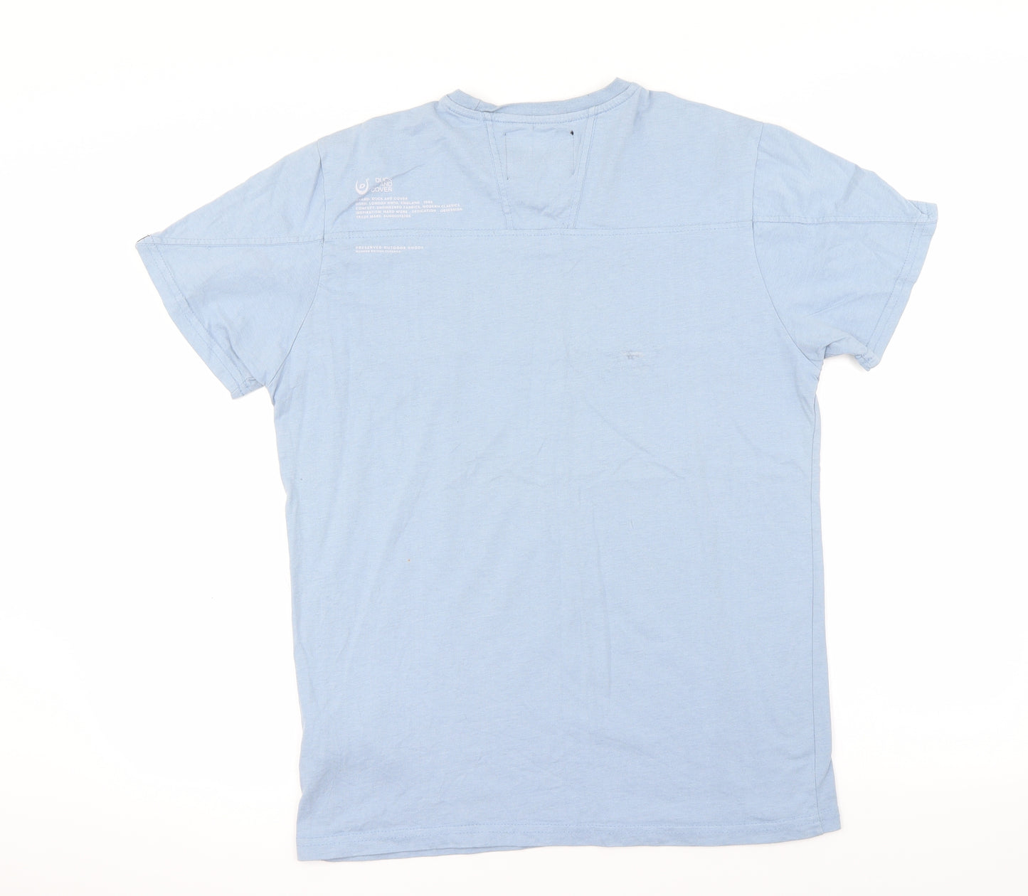 Duck and Cover Mens Blue    T-Shirt Size M