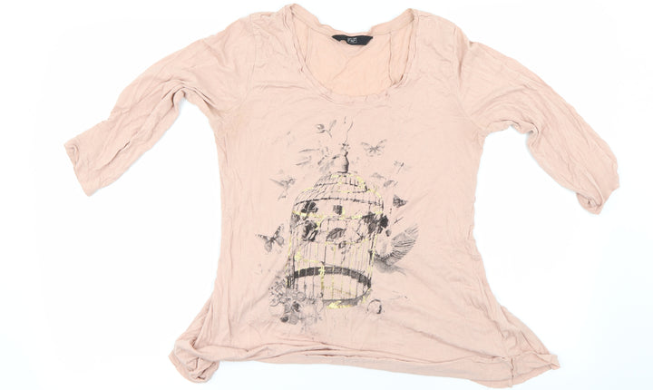 F&F Womens Pink   Basic T-Shirt Size 8