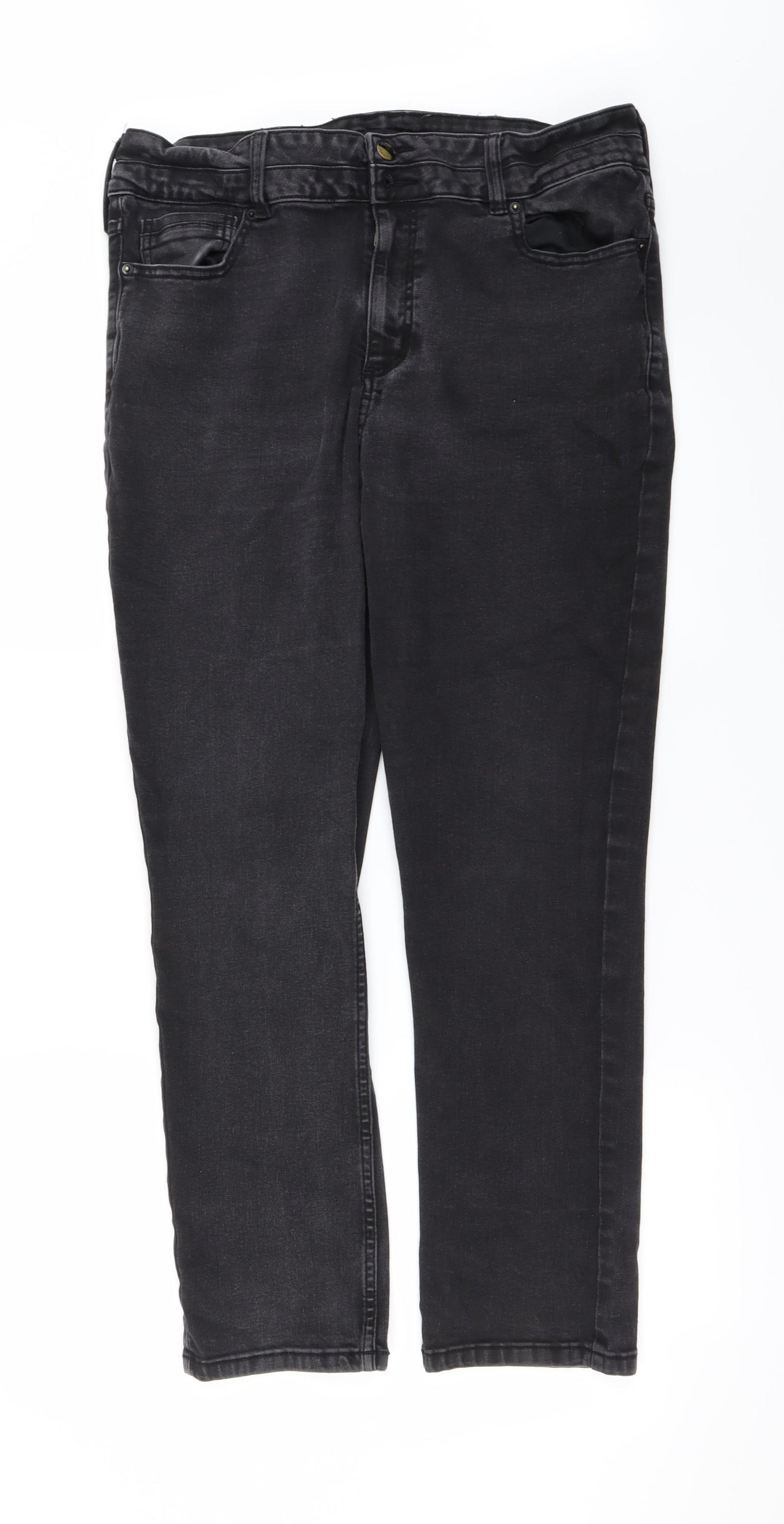 F&F Womens Black   Straight Jeans Size 18 L23 in
