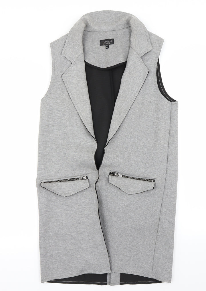 Topshop Womens Grey Cardigan Jumper Size 8