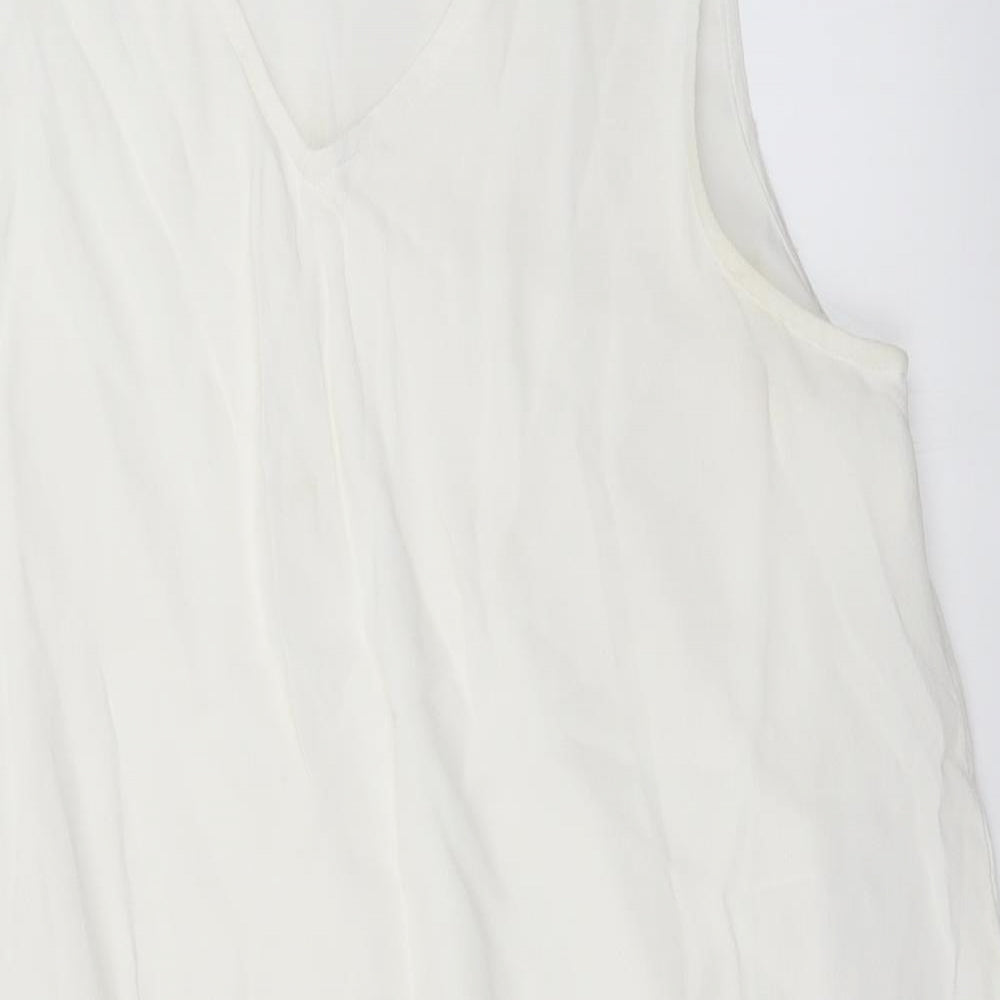 vila  Womens White   Basic Blouse Size L