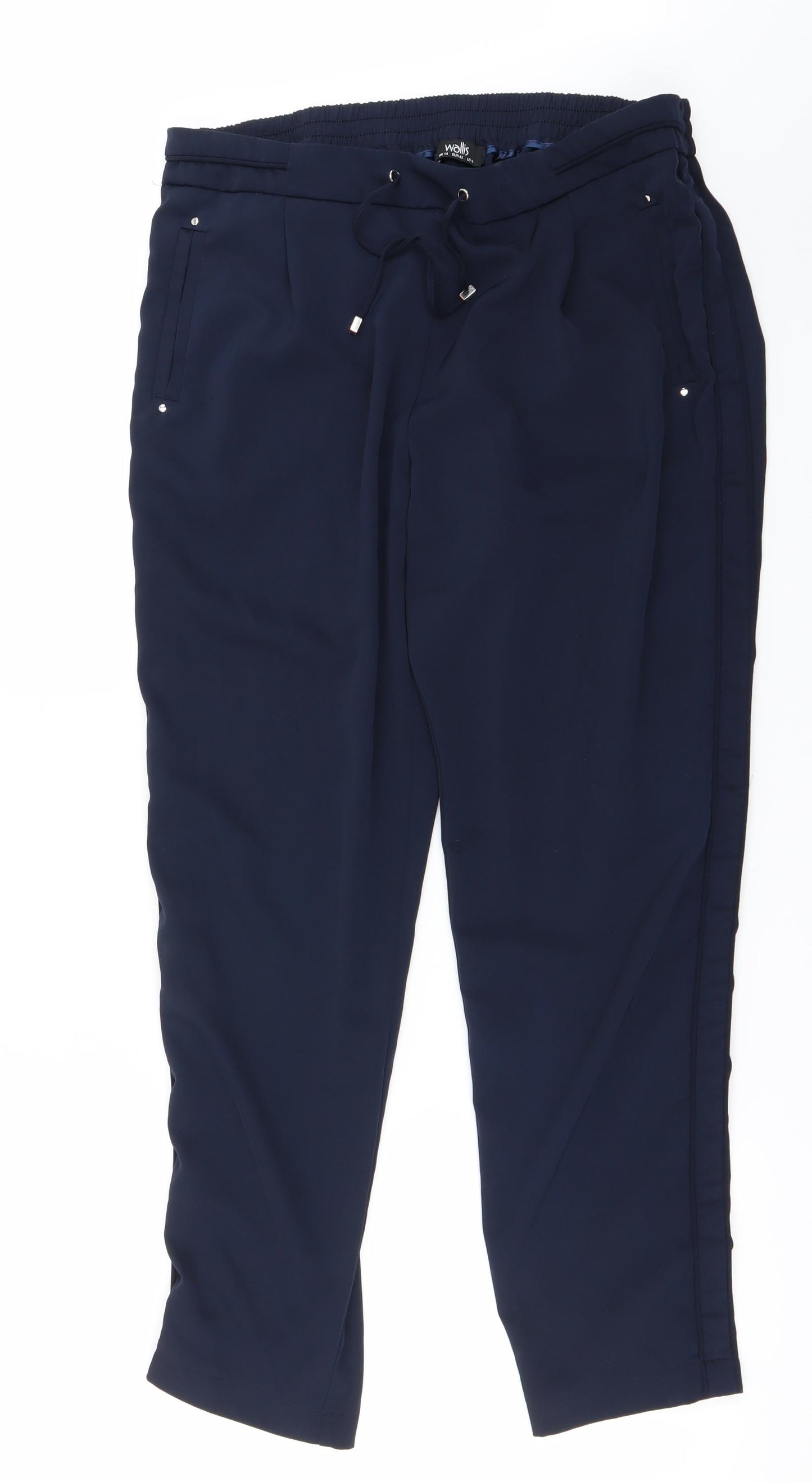 Wallis Womens Blue   Trousers  Size 14 L27 in