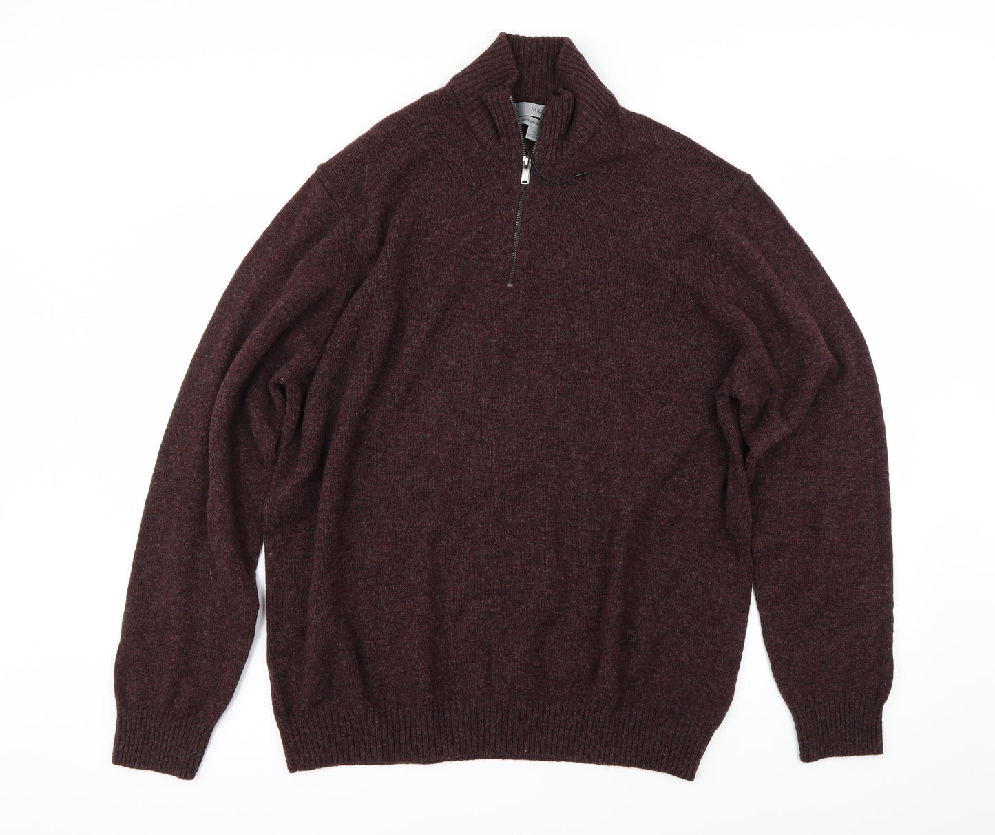 Marks and Spencer Mens Brown   Henley Jumper Size 10XL