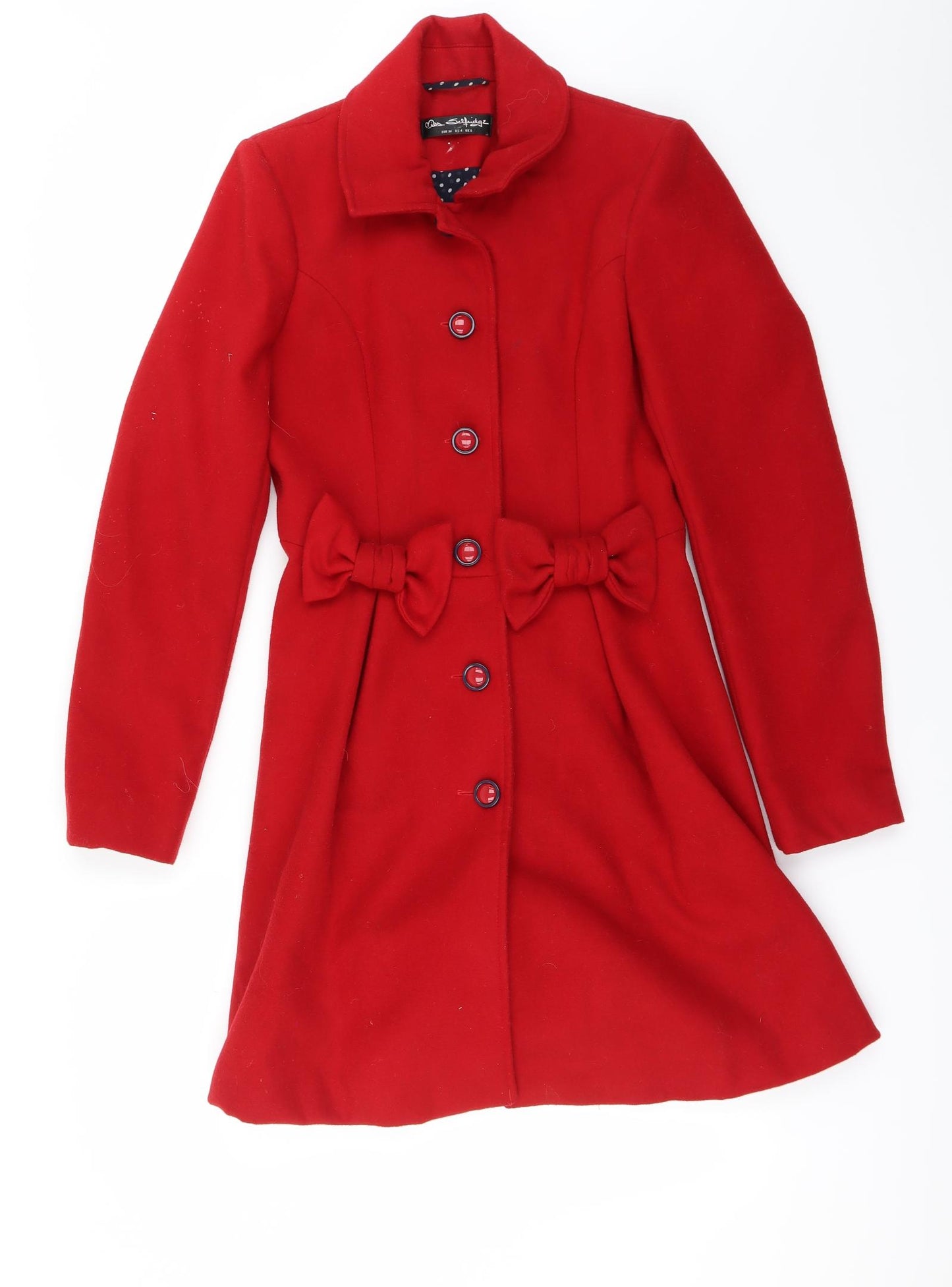 Miss Selfridge Womens Red   Jacket Coat Size 8