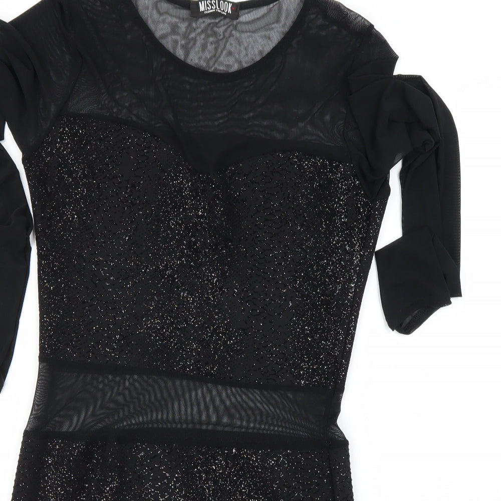 MissLook Womens Black   Bodycon  Size 10