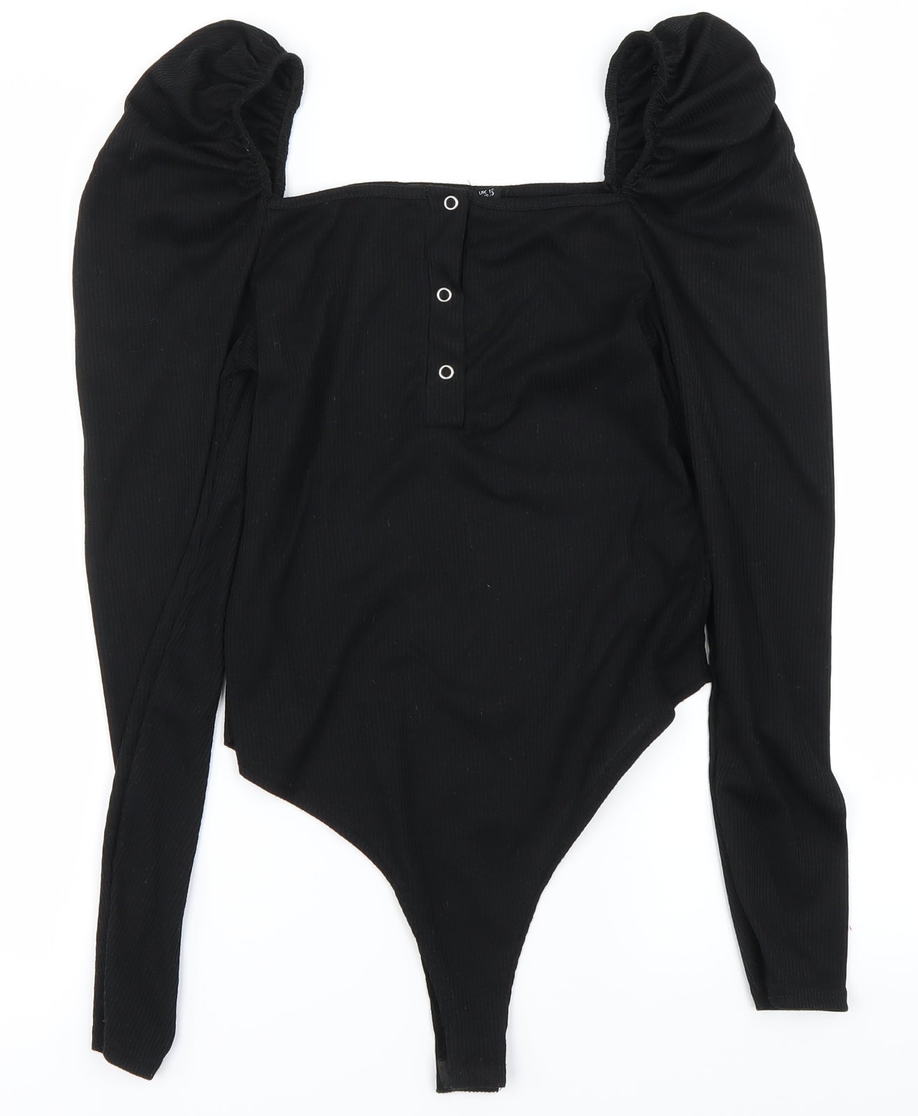PRETTYLITTLETHING Womens Black   Bodysuit One-Piece Size 12