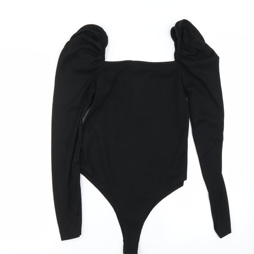PRETTYLITTLETHING Womens Black   Bodysuit One-Piece Size 12