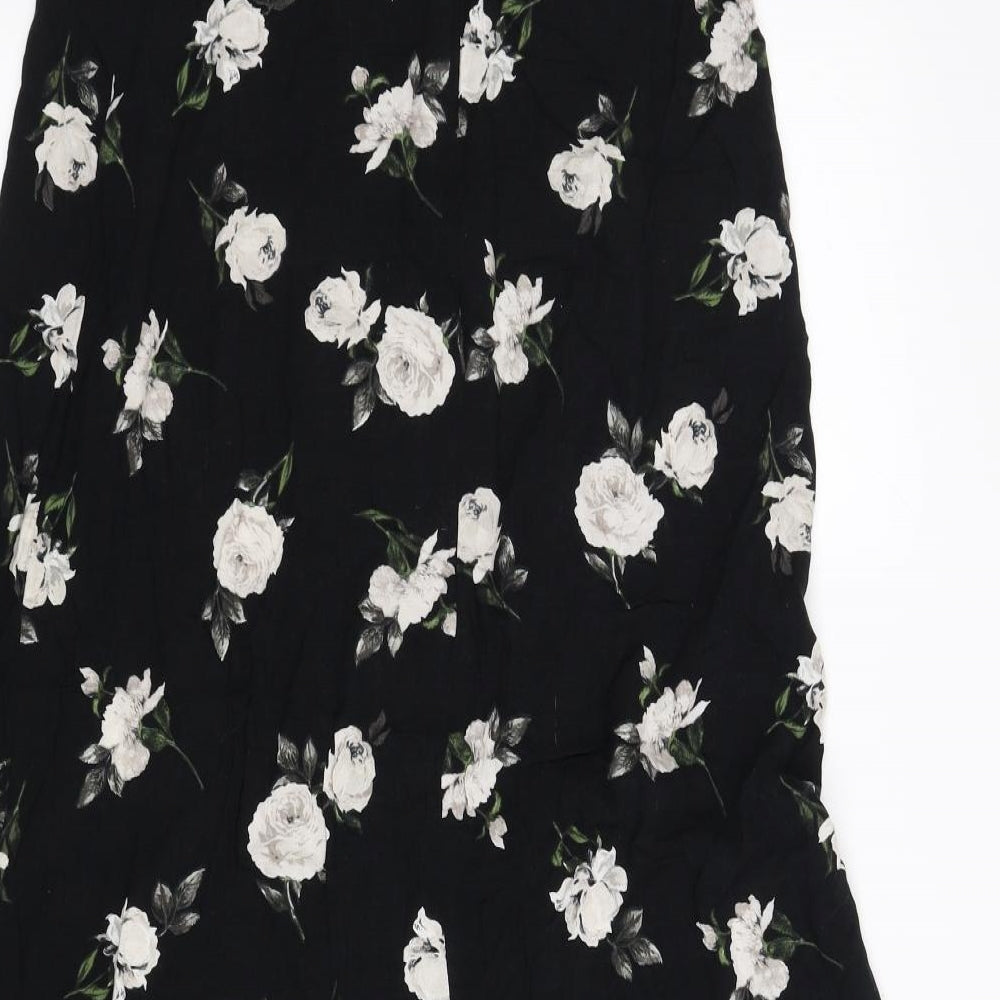 New Look Womens Black Floral  Bodycon  Size 12