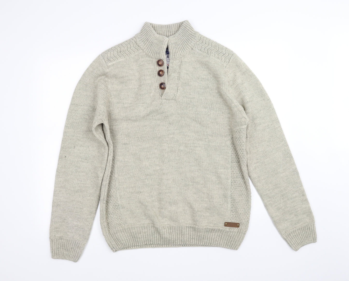 threadable Mens Beige   Pullover Jumper Size L