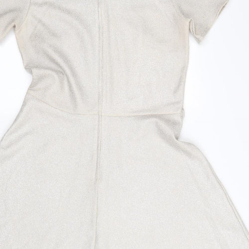 millie & blossom Womens Beige   Fit & Flare  Size 14