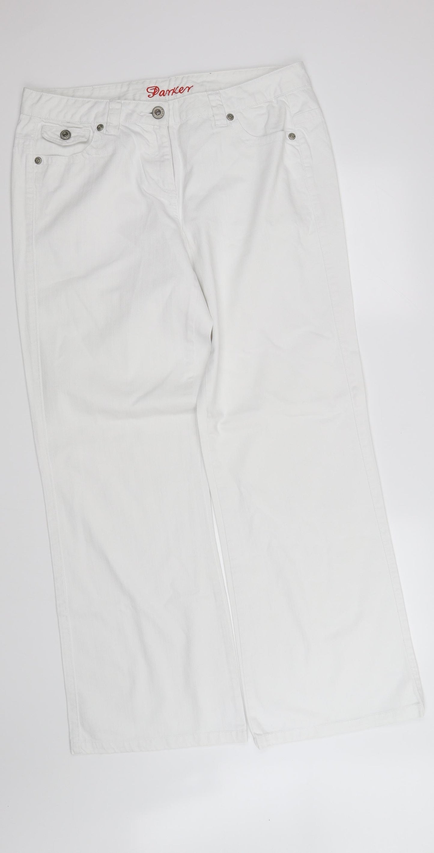darkerr Womens White   Trousers  Size 16 L37 in