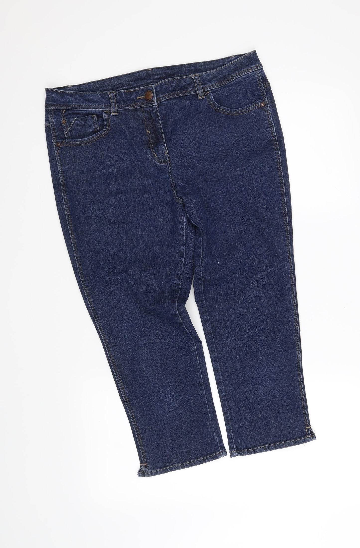 George Womens Blue   Trousers  Size 14 L23 in