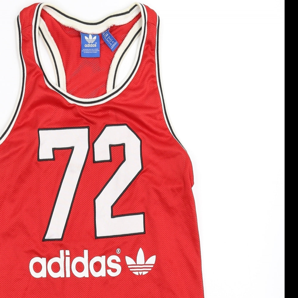 adidas Womens Red   Basic Tank Size 8