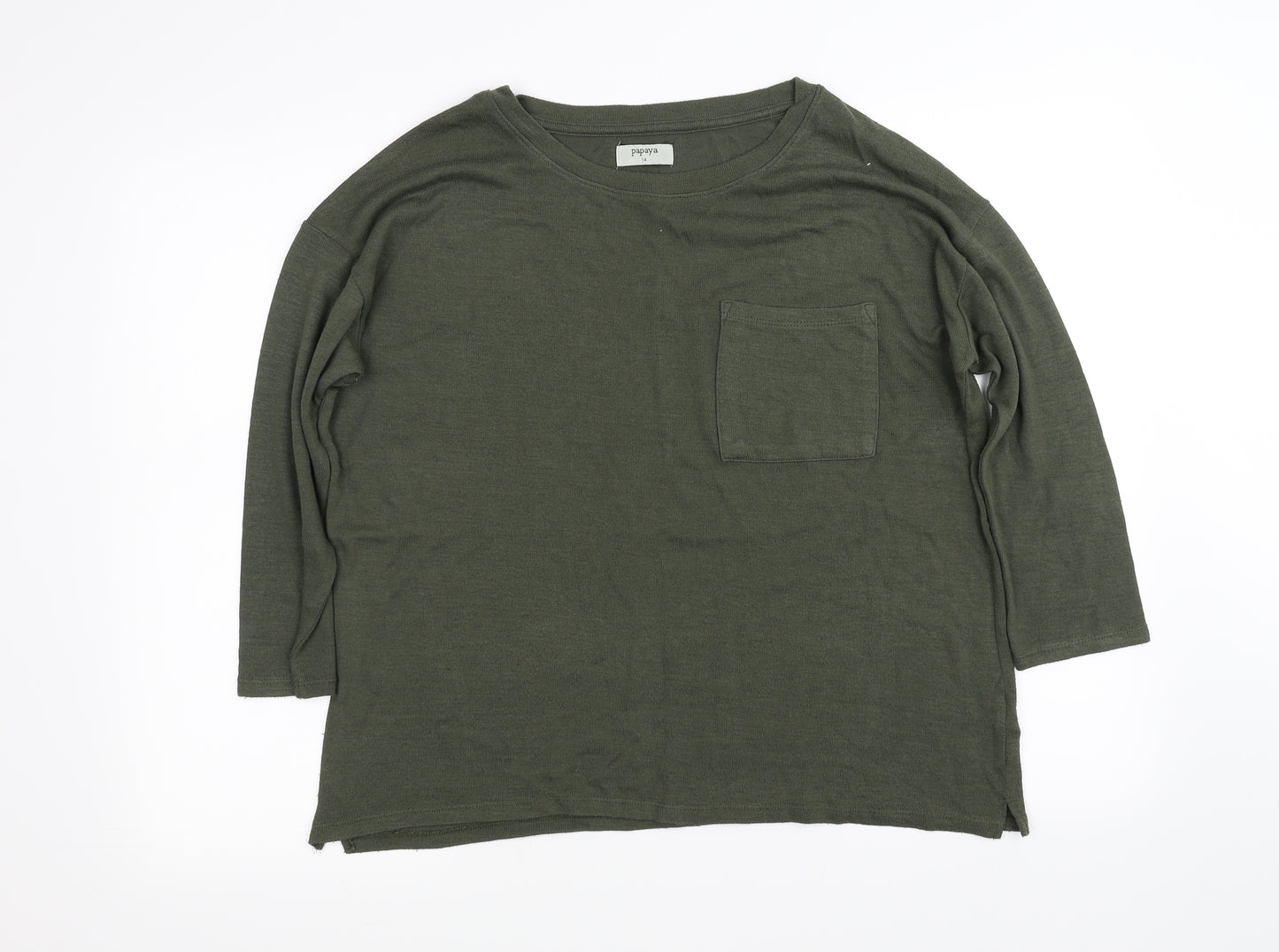 Papaya Womens Green   Pullover Jumper Size 14