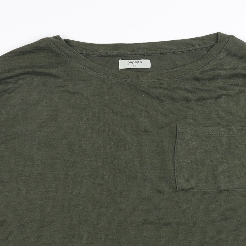 Papaya Womens Green   Pullover Jumper Size 14