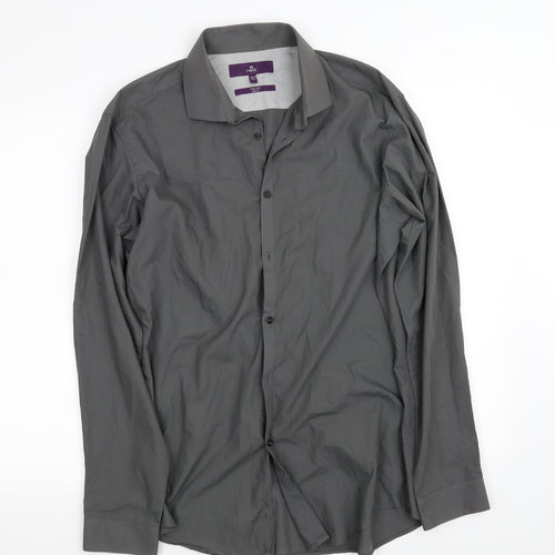 NEXT Mens Grey    Button-Up Size 16