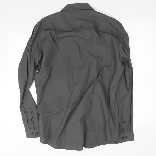 NEXT Mens Grey    Button-Up Size 16