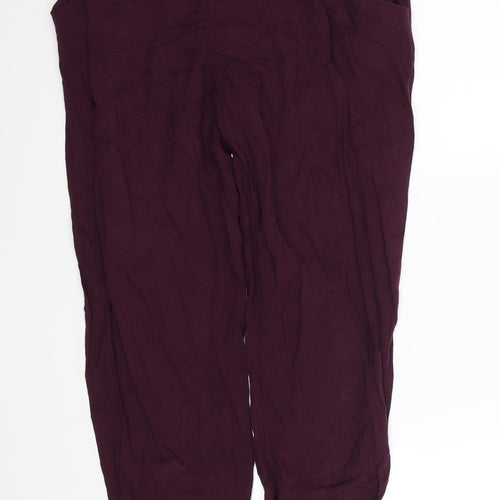 New Look Womens Purple   Trousers  Size 12 L29 in