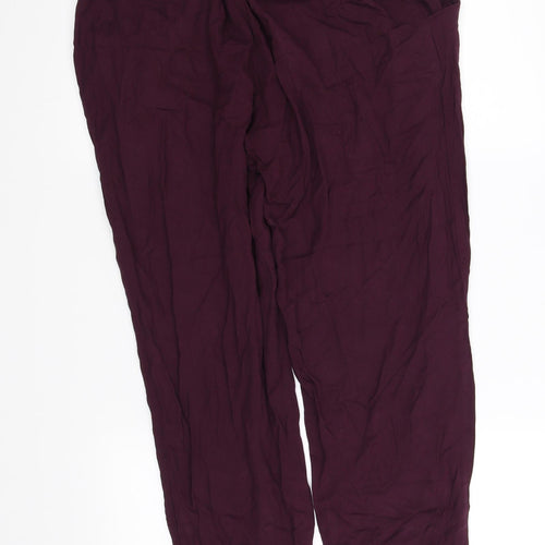 New Look Womens Purple   Trousers  Size 12 L29 in
