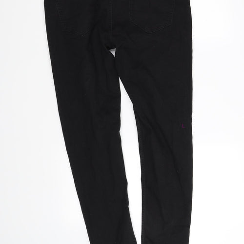 Denim & Co. Womens Black   Trousers  Size M L32 in