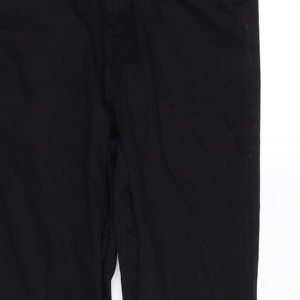 Denim & Co. Womens Black   Trousers  Size M L32 in