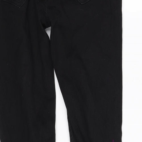 Denim & Co. Womens Black   Trousers  Size M L32 in