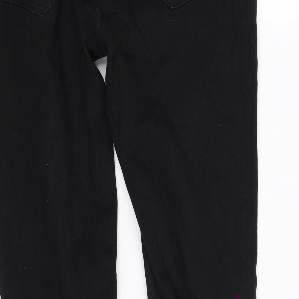 Denim & Co. Womens Black   Trousers  Size M L32 in