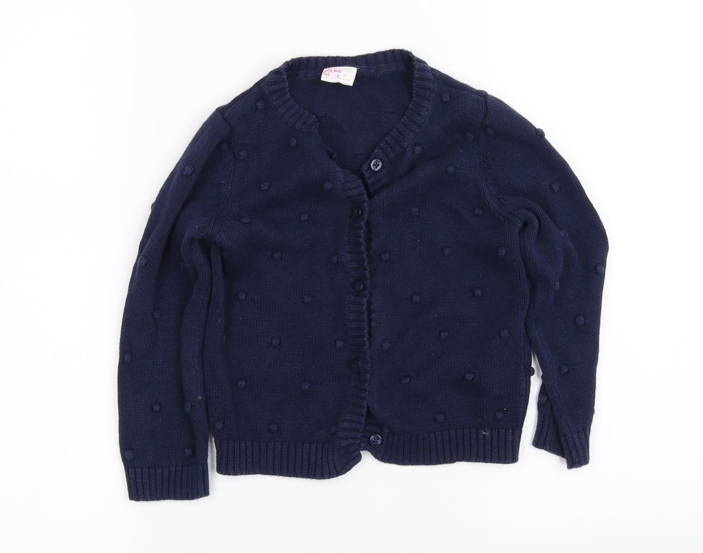 F&F Girls Blue   Cardigan Jumper Size 3 Years