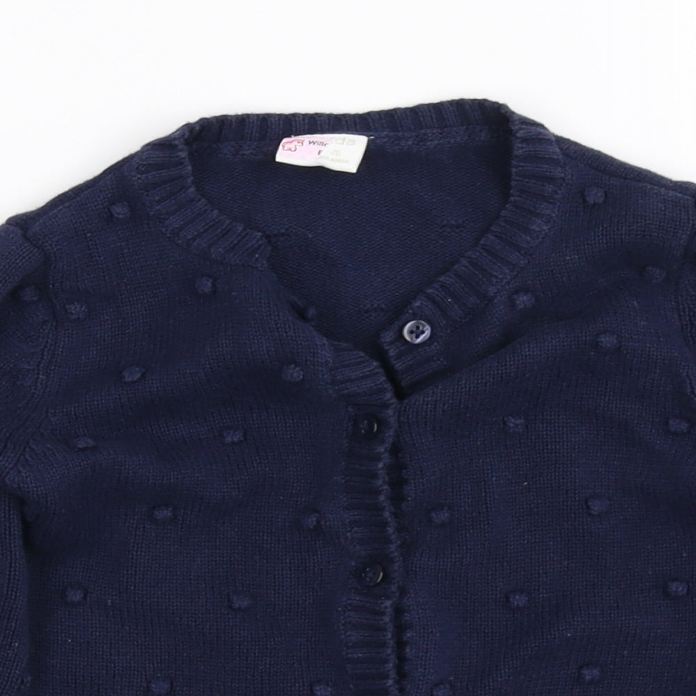 F&F Girls Blue   Cardigan Jumper Size 3 Years